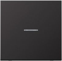 Лицевая панель Jung LS990 metal для 1-кл. выключателя с подсветкой алюминий темный  картинка